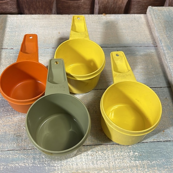 Tupperware Measuring Cups - Orange, Yellow, Green - Picture 2 of 6